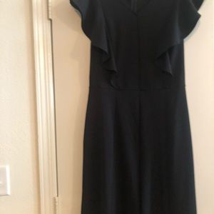 Black flutter sleeves crop jumpsuit